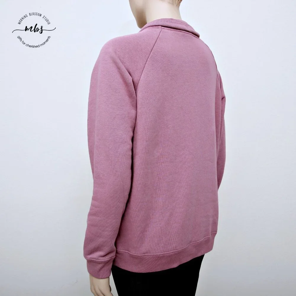 Nike 1/2 Zip Turtleneck Cotton Blend Sweatshirt‎